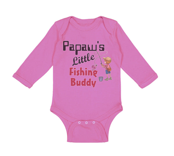 Long Sleeve Bodysuit Baby Papaw's Buddy Grandpa Grandfather Dad Cotton