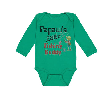 Long Sleeve Bodysuit Baby Papaw's Buddy Grandpa Grandfather Dad Cotton