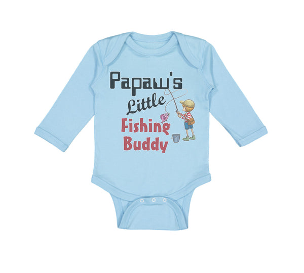 Long Sleeve Bodysuit Baby Papaw's Buddy Grandpa Grandfather Dad Cotton