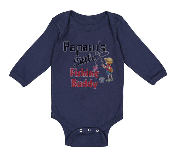 Long Sleeve Bodysuit Baby Papaw's Buddy Grandpa Grandfather Dad Cotton