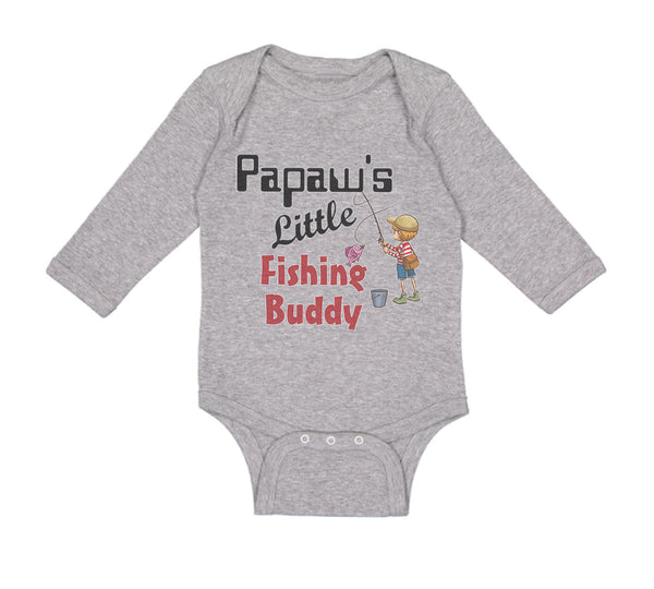 Long Sleeve Bodysuit Baby Papaw's Buddy Grandpa Grandfather Dad Cotton