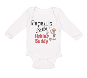 Long Sleeve Bodysuit Baby Papaw's Buddy Grandpa Grandfather Dad Cotton