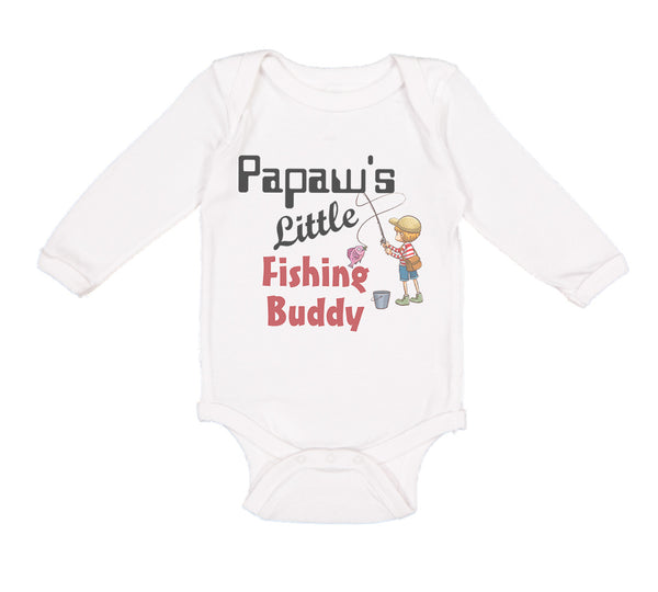Long Sleeve Bodysuit Baby Papaw's Buddy Grandpa Grandfather Dad Cotton