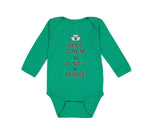 Long Sleeve Bodysuit Baby Keep Calm My Aunt Is A Nurse Boy & Girl Clothes Cotton