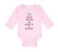 Long Sleeve Bodysuit Baby Keep Calm My Aunt Is A Nurse Boy & Girl Clothes Cotton