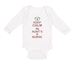 Long Sleeve Bodysuit Baby Keep Calm My Aunt Is A Nurse Boy & Girl Clothes Cotton