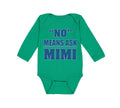 Long Sleeve Bodysuit Baby No - Means Ask Mimi Grandma Grandmother Cotton