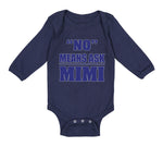 Long Sleeve Bodysuit Baby No - Means Ask Mimi Grandma Grandmother Cotton