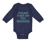 Long Sleeve Bodysuit Baby Please Pass Me to Grandma B Grandmother Cotton