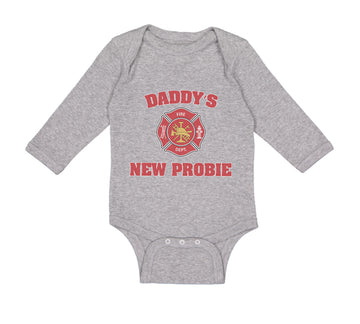 Long Sleeve Bodysuit Baby Daddy's New Probie Cop Police Boy & Girl Clothes