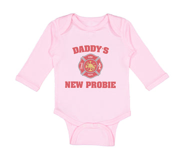 Long Sleeve Bodysuit Baby Daddy's New Probie Cop Police Boy & Girl Clothes