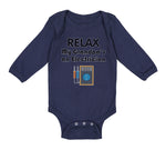 Long Sleeve Bodysuit Baby Relax My Grandpa's An Electrician Grandpa Grandfather