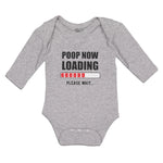 Long Sleeve Bodysuit Baby Poop Now Loading Please Wait Boy & Girl Clothes Cotton