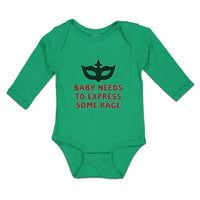 Long Sleeve Bodysuit Baby Baby Needs to Express Some Rage Boy & Girl Clothes - Cute Rascals