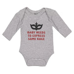 Long Sleeve Bodysuit Baby Baby Needs to Express Some Rage Boy & Girl Clothes - Cute Rascals