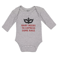 Long Sleeve Bodysuit Baby Baby Needs to Express Some Rage Boy & Girl Clothes - Cute Rascals