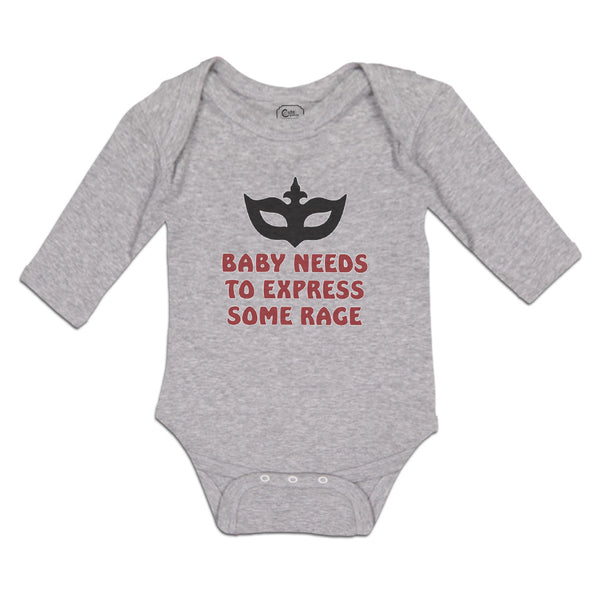 Long Sleeve Bodysuit Baby Baby Needs to Express Some Rage Boy & Girl Clothes - Cute Rascals