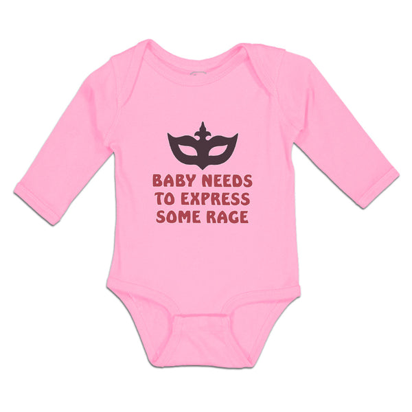 Long Sleeve Bodysuit Baby Baby Needs to Express Some Rage Boy & Girl Clothes - Cute Rascals