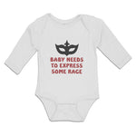 Long Sleeve Bodysuit Baby Baby Needs to Express Some Rage Boy & Girl Clothes - Cute Rascals