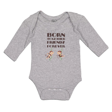 Long Sleeve Bodysuit Baby Born Together Friends Forever Boy & Girl Clothes
