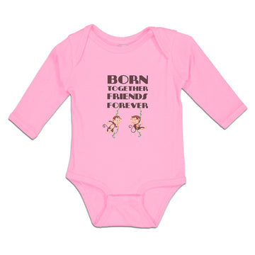 Long Sleeve Bodysuit Baby Born Together Friends Forever Boy & Girl Clothes
