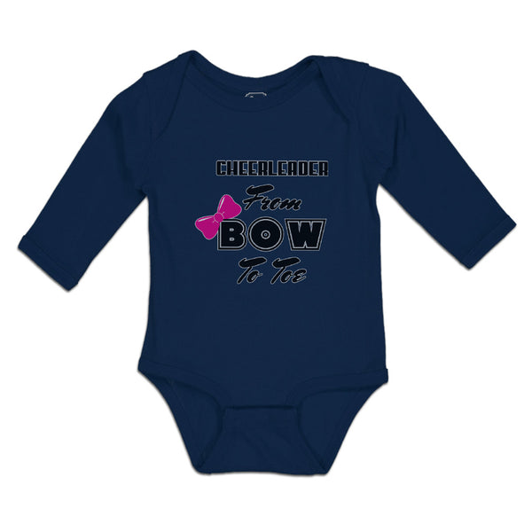 Long Sleeve Bodysuit Baby Cheerleader from Bow to Toe Boy & Girl Clothes Cotton - Cute Rascals