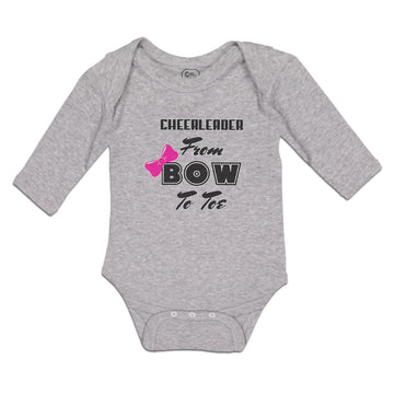 Long Sleeve Bodysuit Baby Cheerleader from Bow to Toe Boy & Girl Clothes Cotton