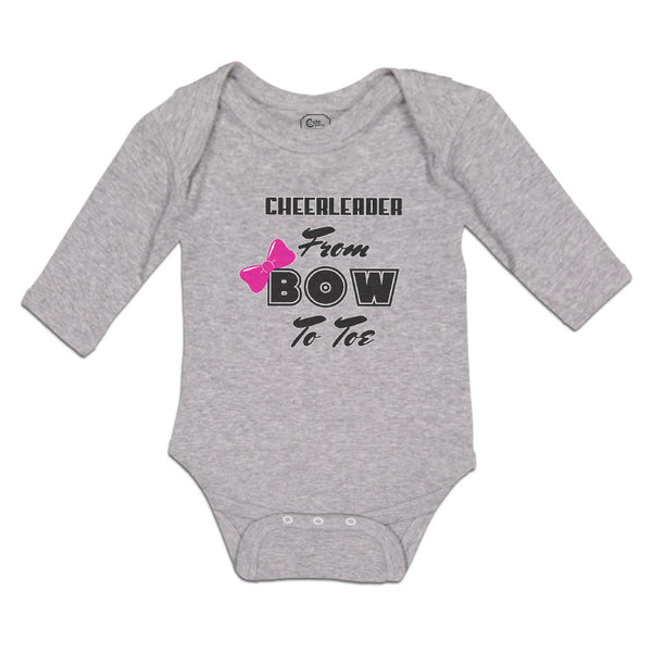 Long Sleeve Bodysuit Baby Cheerleader from Bow to Toe Boy & Girl Clothes Cotton - Cute Rascals