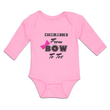 Long Sleeve Bodysuit Baby Cheerleader from Bow to Toe Boy & Girl Clothes Cotton