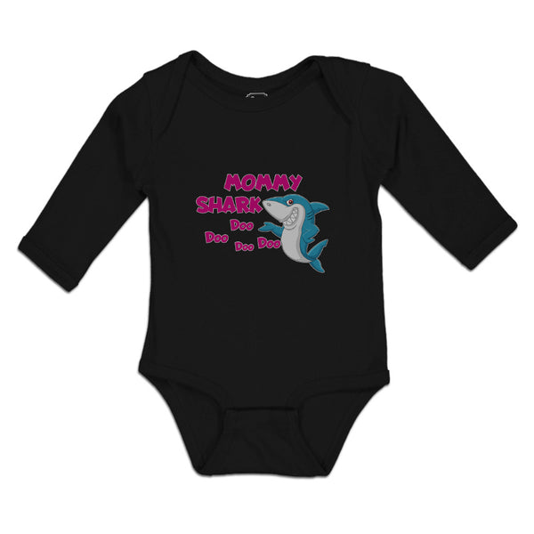Long Sleeve Bodysuit Baby Mommy Shark Doo Doo Doo Doo Boy & Girl Clothes Cotton