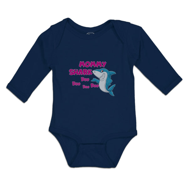 Long Sleeve Bodysuit Baby Mommy Shark Doo Doo Doo Doo Boy & Girl Clothes Cotton