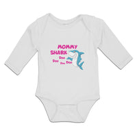 Long Sleeve Bodysuit Baby Mommy Shark Doo Doo Doo Doo Boy & Girl Clothes Cotton