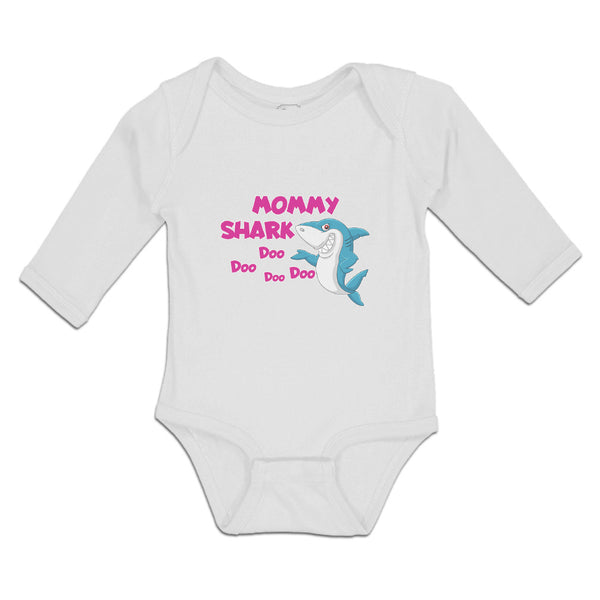 Long Sleeve Bodysuit Baby Mommy Shark Doo Doo Doo Doo Boy & Girl Clothes Cotton