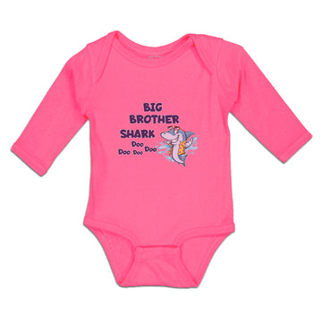 Long Sleeve Bodysuit Baby Big Brother Shark Doo Doo Doo Doo Boy & Girl Clothes