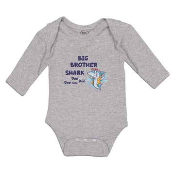 Long Sleeve Bodysuit Baby Big Brother Shark Doo Doo Doo Doo Boy & Girl Clothes