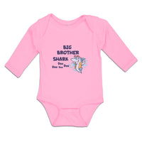 Long Sleeve Bodysuit Baby Big Brother Shark Doo Doo Doo Doo Boy & Girl Clothes - Cute Rascals