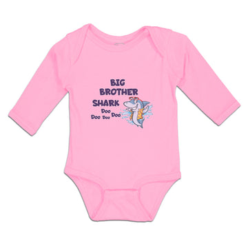 Long Sleeve Bodysuit Baby Big Brother Shark Doo Doo Doo Doo Boy & Girl Clothes