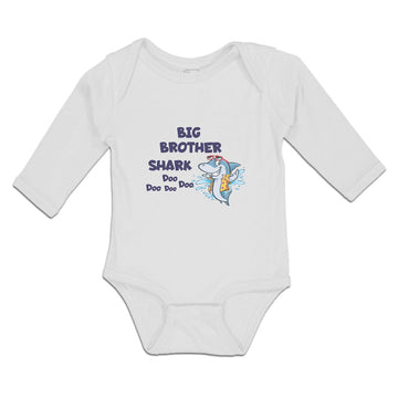 Long Sleeve Bodysuit Baby Big Brother Shark Doo Doo Doo Doo Boy & Girl Clothes