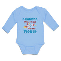 Long Sleeve Bodysuit Baby Grandpa Thinks I'M out of This World Cotton - Cute Rascals