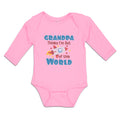 Long Sleeve Bodysuit Baby Grandpa Thinks I'M out of This World Cotton