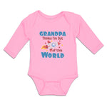 Long Sleeve Bodysuit Baby Grandpa Thinks I'M out of This World Cotton - Cute Rascals