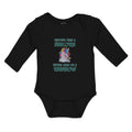 Long Sleeve Bodysuit Baby Happeir than A Unicorn Eating Cake on A Rainbow Cotton