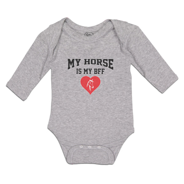 Long Sleeve Bodysuit Baby My Horse Is My Bff Boy & Girl Clothes Cotton