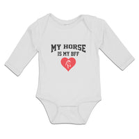 Long Sleeve Bodysuit Baby My Horse Is My Bff Boy & Girl Clothes Cotton