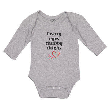 Long Sleeve Bodysuit Baby Pretty Eyes Chubby Thighs Boy & Girl Clothes Cotton