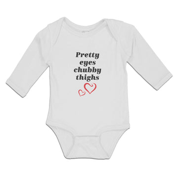 Long Sleeve Bodysuit Baby Pretty Eyes Chubby Thighs Boy & Girl Clothes Cotton