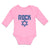 Long Sleeve Bodysuit Baby Rock Symbol with Star Boy & Girl Clothes Cotton