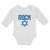 Long Sleeve Bodysuit Baby Rock Symbol with Star Boy & Girl Clothes Cotton