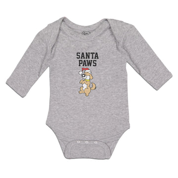 Long Sleeve Bodysuit Baby Santa Paws Boy & Girl Clothes Cotton