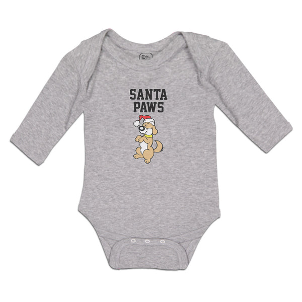 Long Sleeve Bodysuit Baby Santa Paws Boy & Girl Clothes Cotton